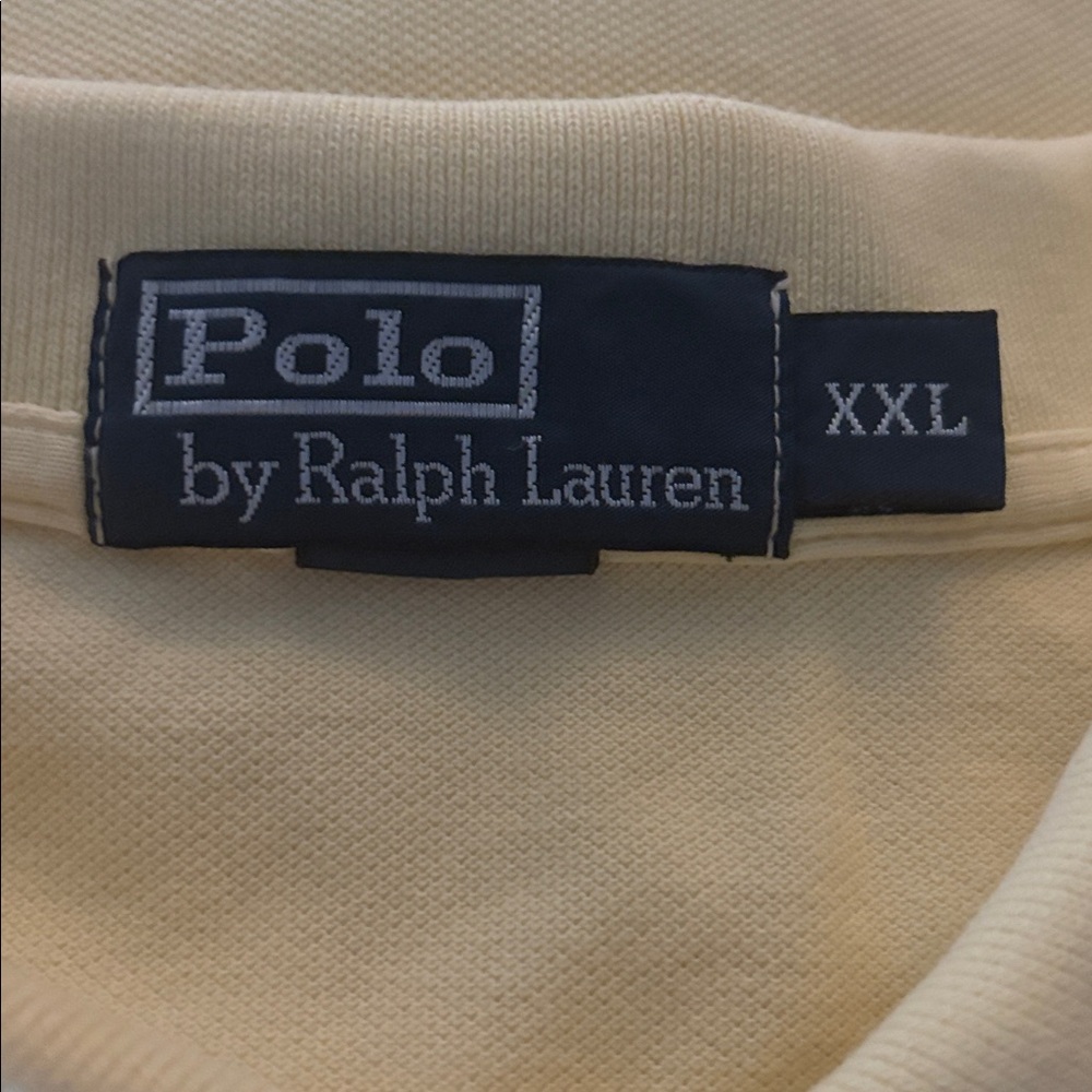 POLO RALPH LAUREN Pique Long Sleeve Polo Shirt in Butter Yellow Size XXL—SPRING! - Picture 8 of 9
